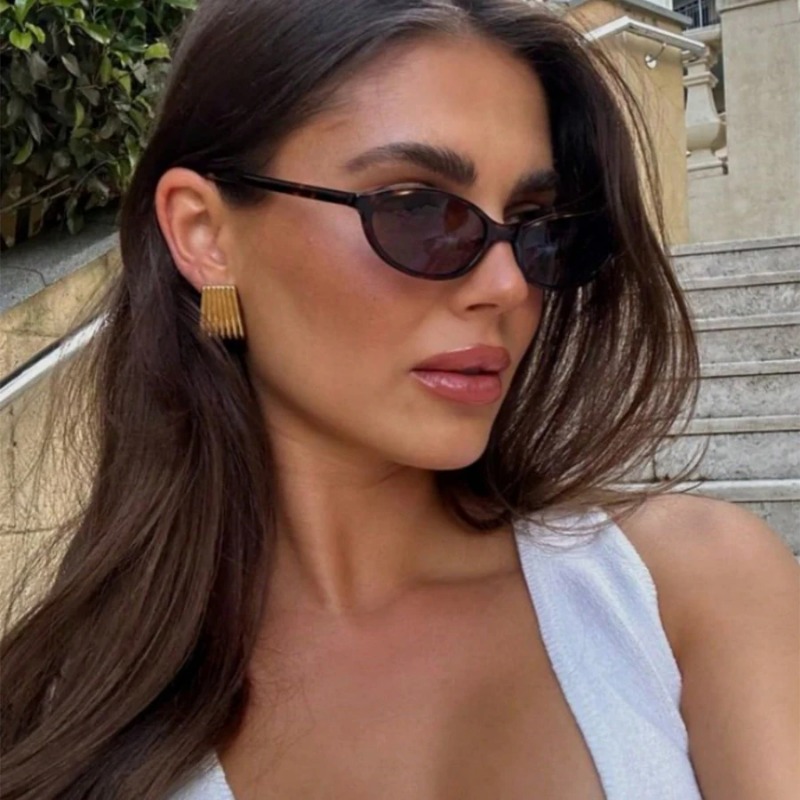 Retro Oval Frame Sunglasses Fa - Sunglasses Cat Eye review and price
