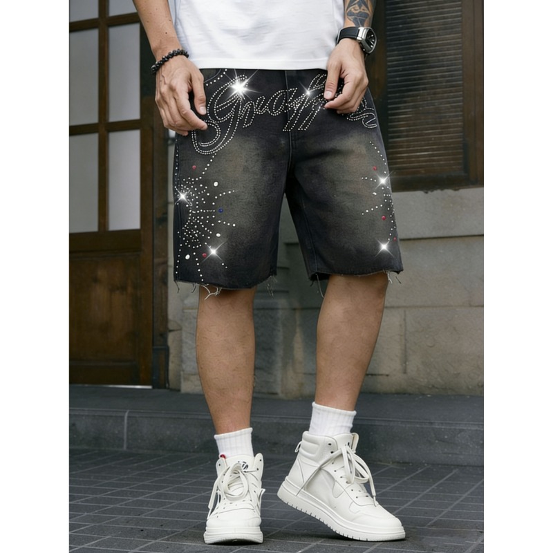 American Streetwear Men's Non- - Shorts Denim Frayed review and price