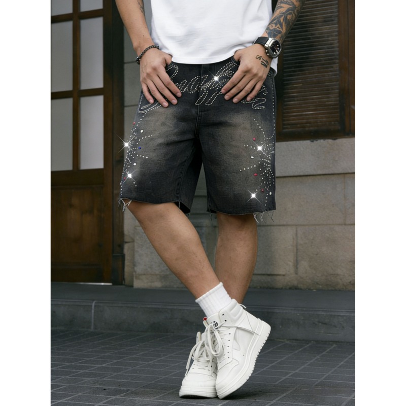 American Streetwear Men's Non- - Shorts Denim Frayed review and price
