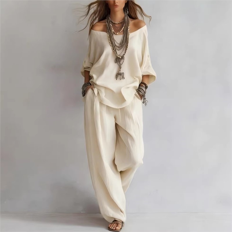 Summer New Casual Loose Linen  - Linen Pant Wide review and price