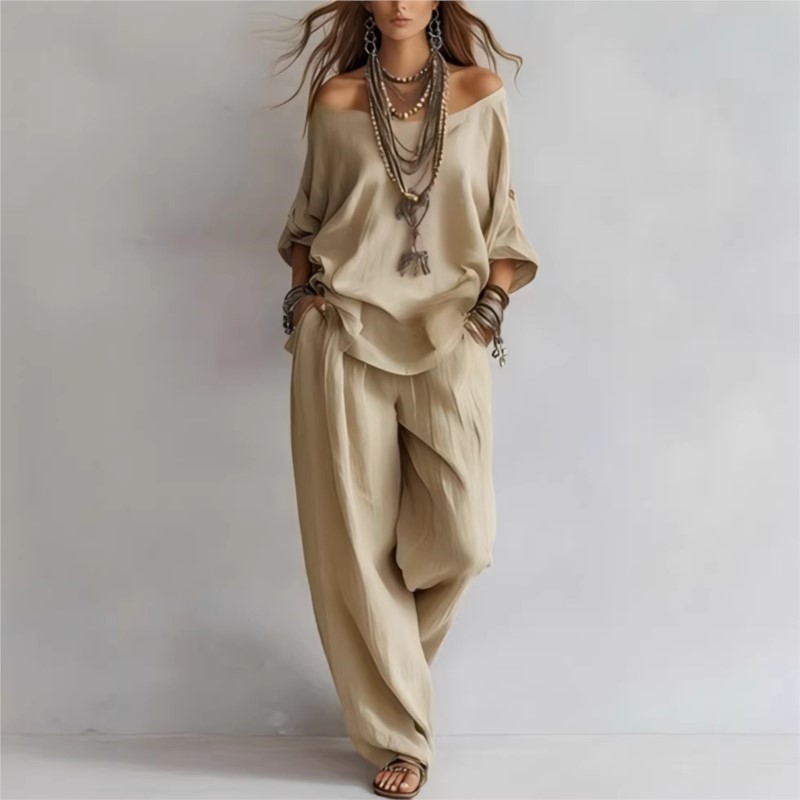 Summer New Casual Loose Linen  - Linen Pant Wide review and price