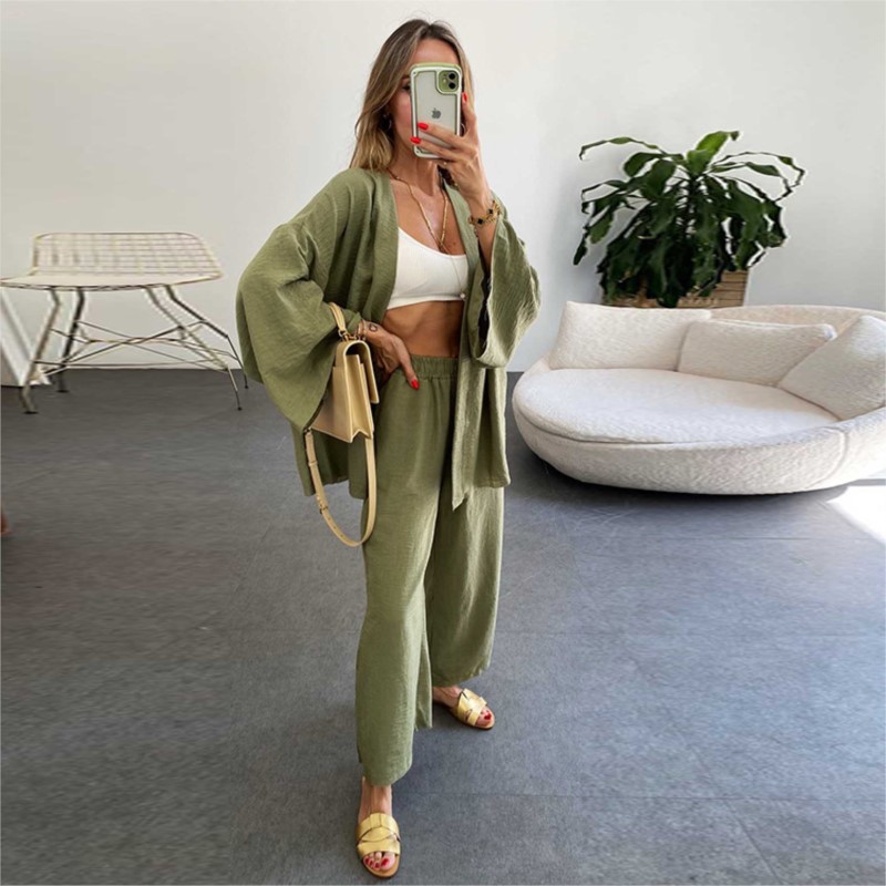 Women's Linen Trouser Suit Wit - Linen Pant Wide review and price