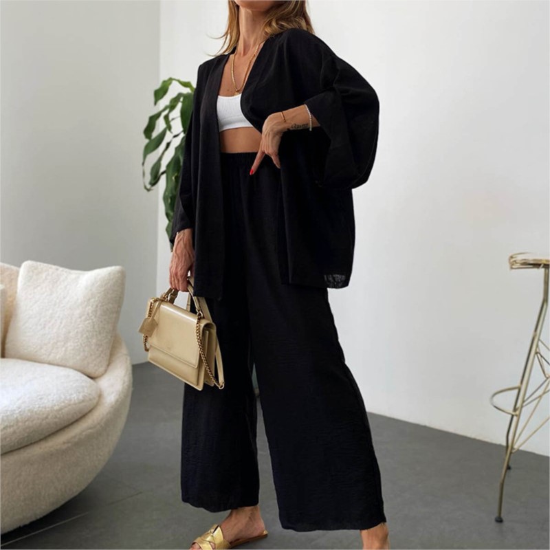 Women's Linen Trouser Suit Wit - Linen Pant Wide review and price