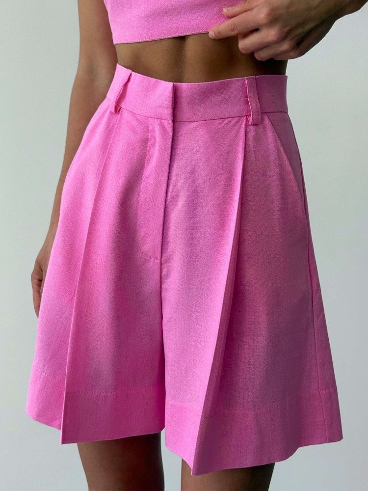 Casual Linen Wide Leg Shorts L - Linen Pant Wide review and price