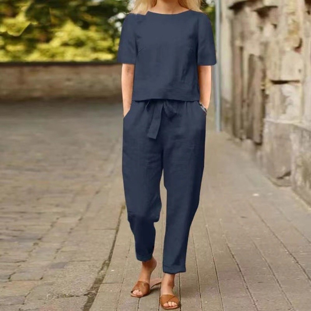Half-sleeved Women's Cotton Li - Linen Pant Wide review and price